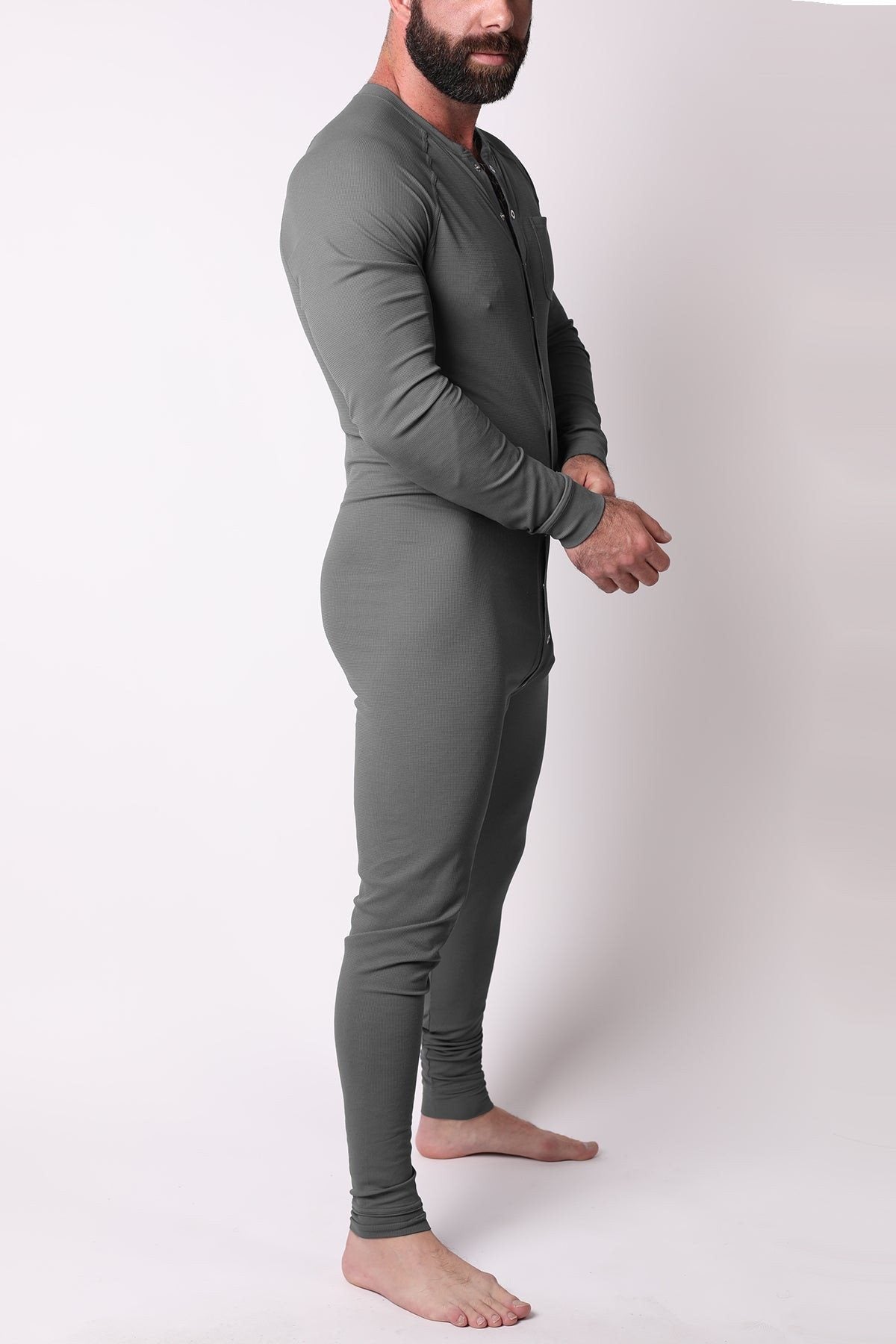 cellBlock 13 Grey Snap Up Union Suit