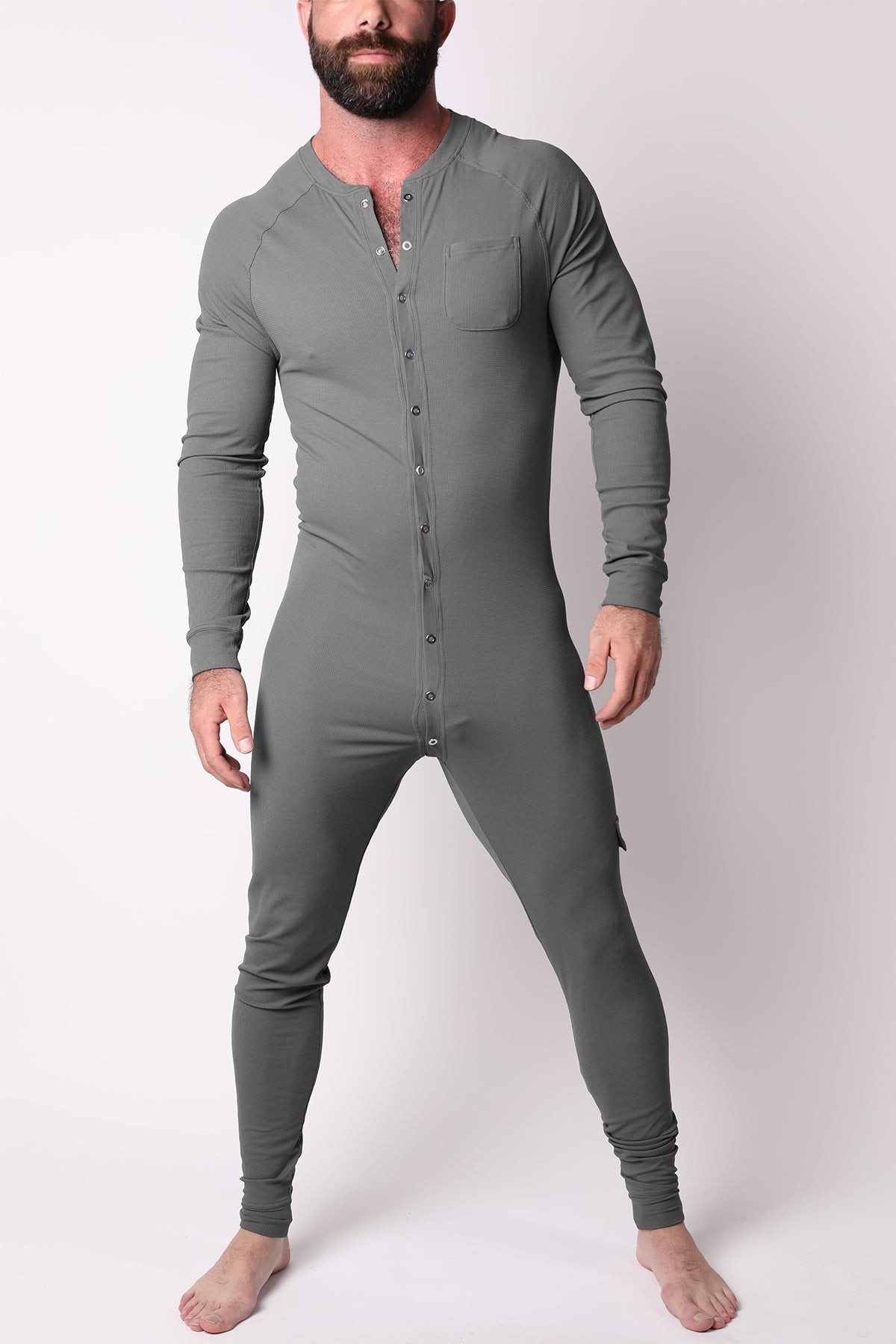 cellBlock 13 Grey Snap Up Union Suit