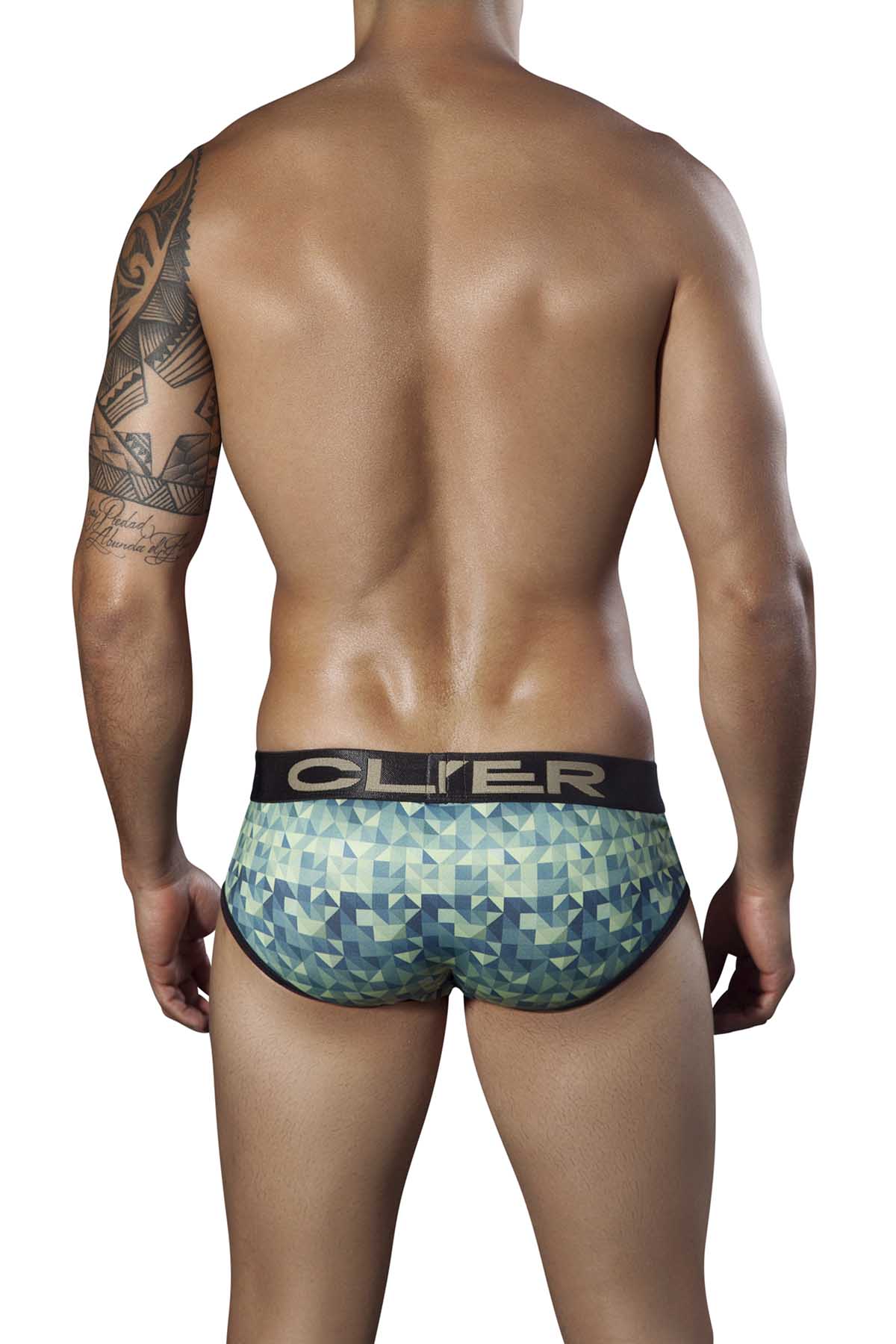 Clever Green Background Piping Brief