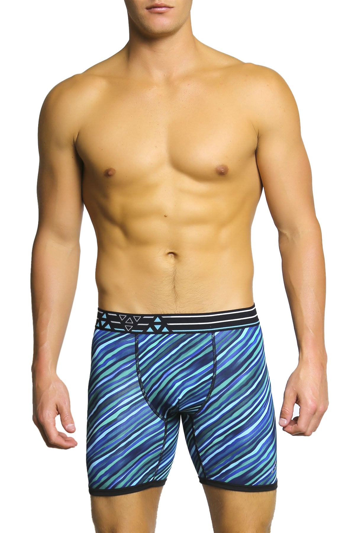 Balanced Tech Green & Blue Performance Boxer Brief