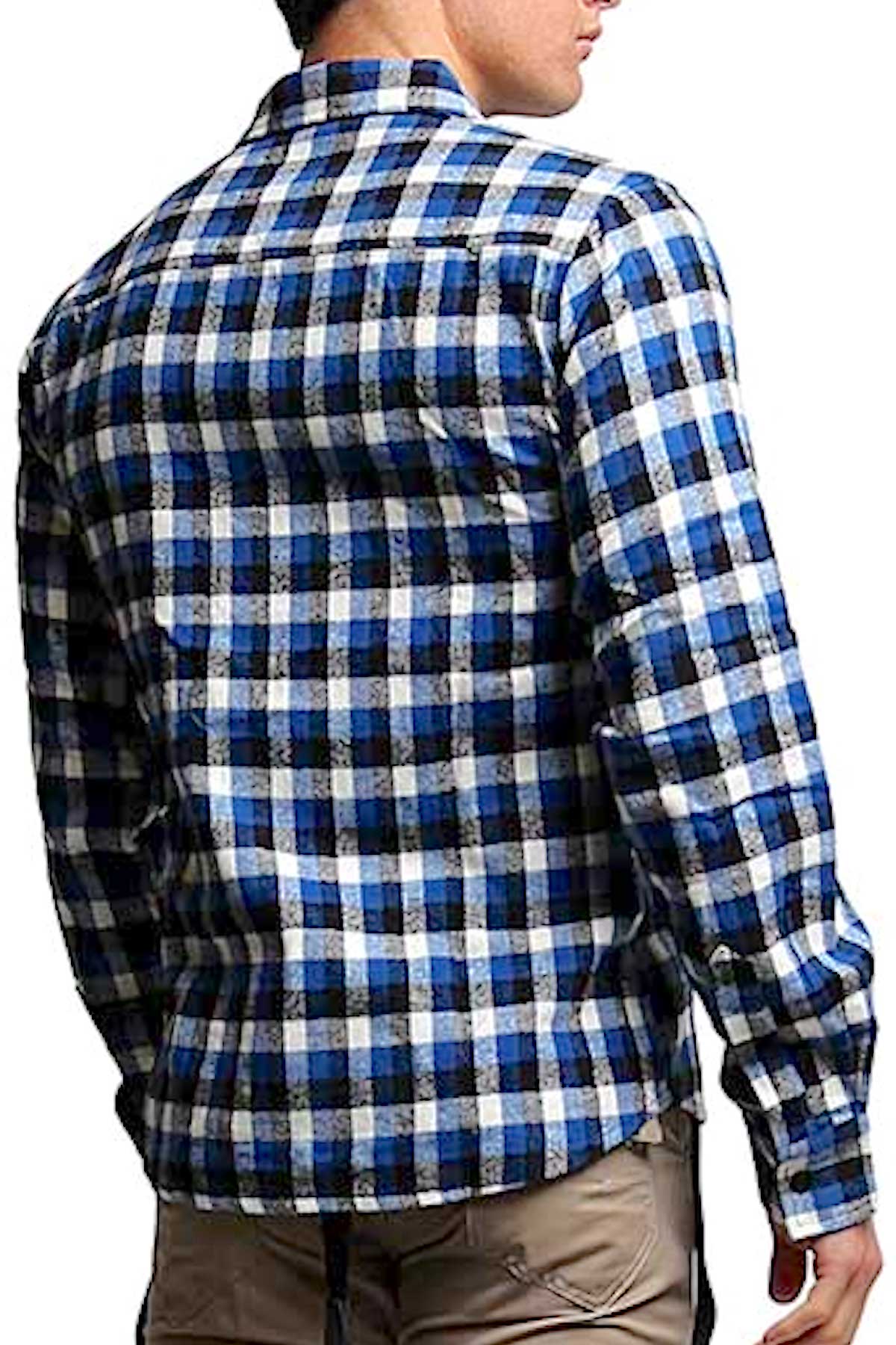 Something Strong Blue Something-False Button-Up