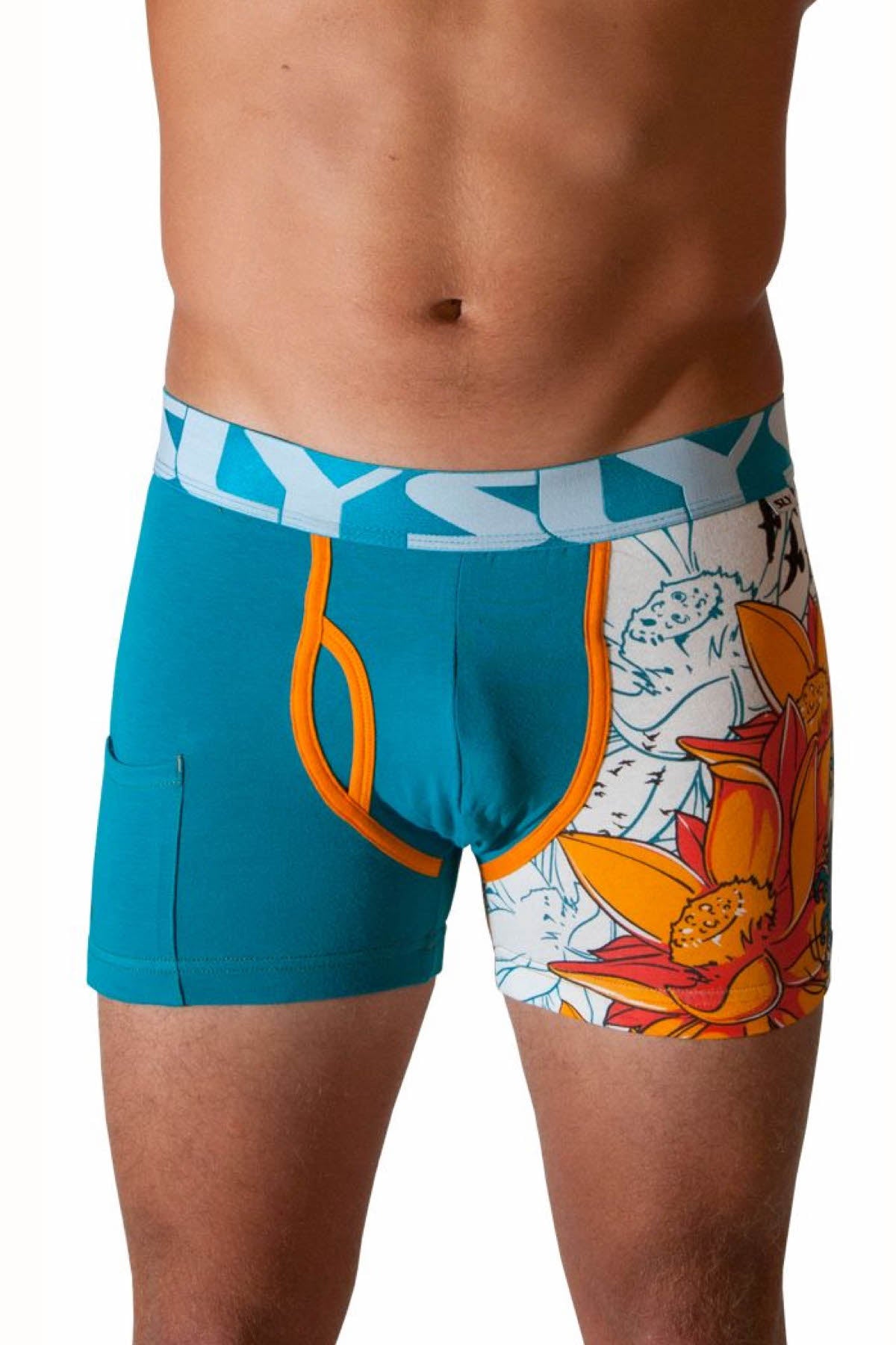 Sly Blue Lotus Boxer Brief