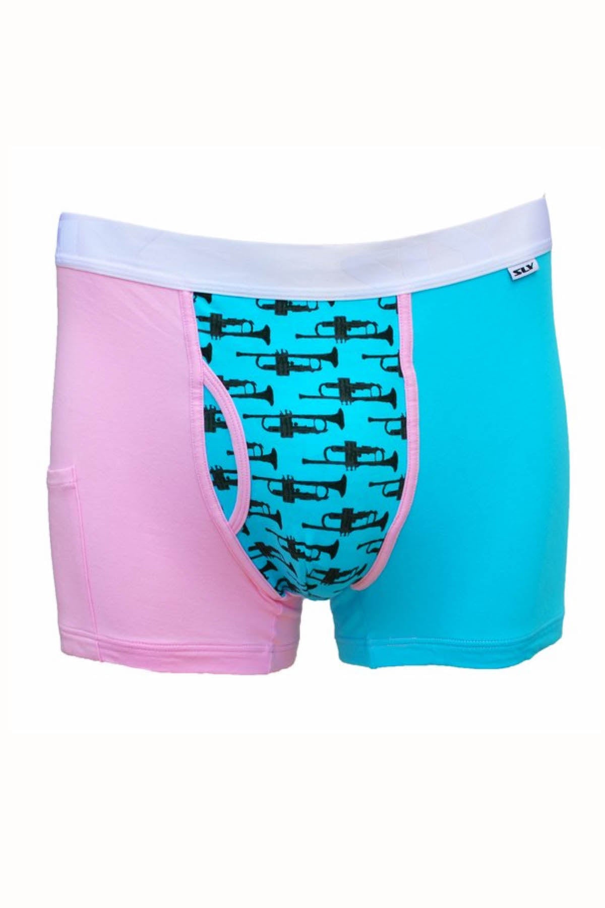 Sly Blue & Pink Multi Blow My Trumpet Boxer Brief & Socks Pack