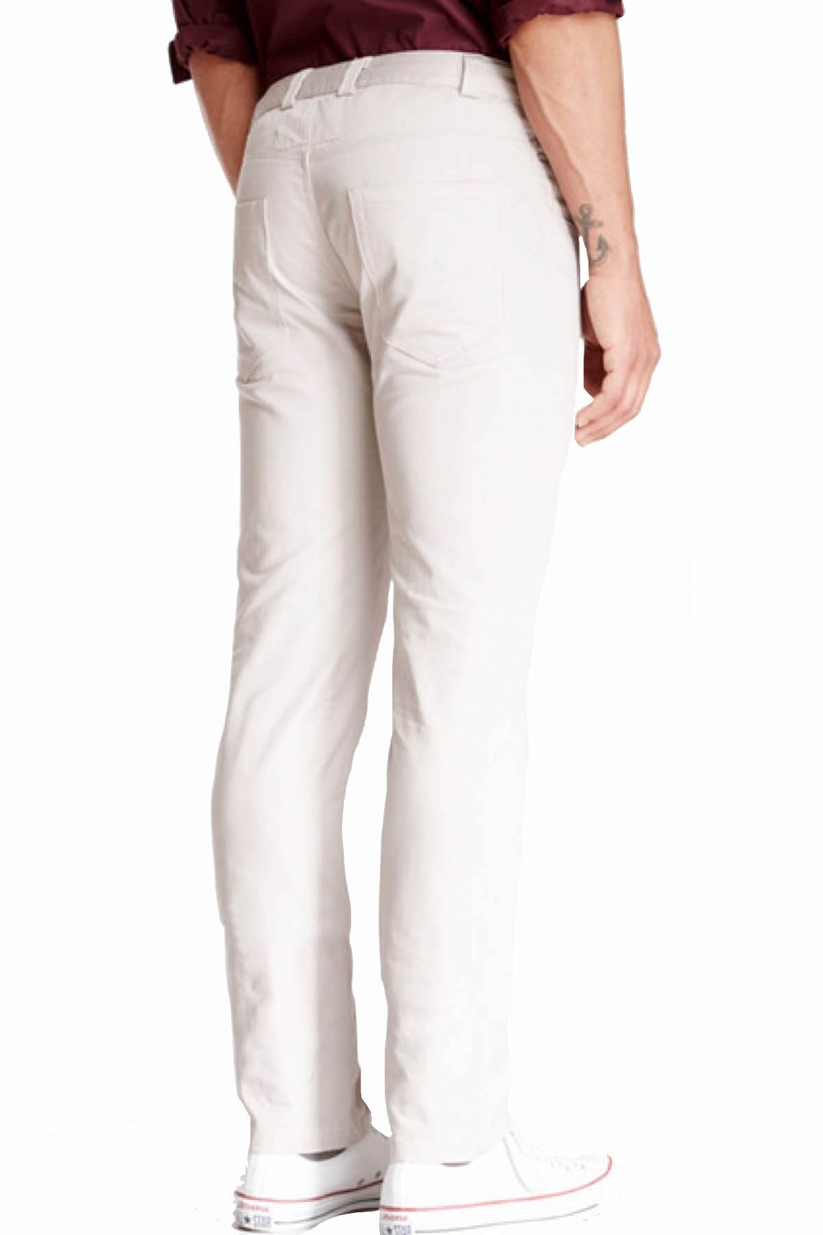 Something Strong Light Grey Straight Leg 5-pocket Pant