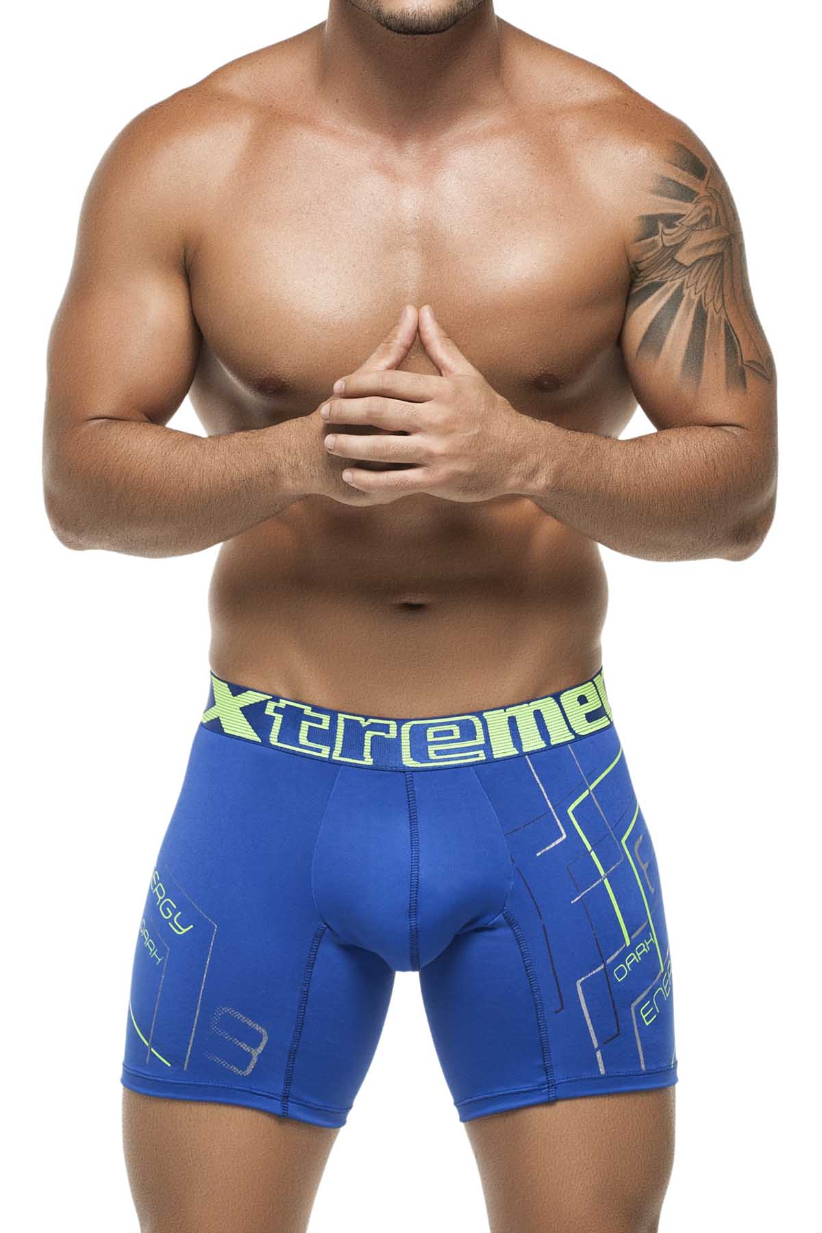 Xtremen Blue Lines Boxer Brief