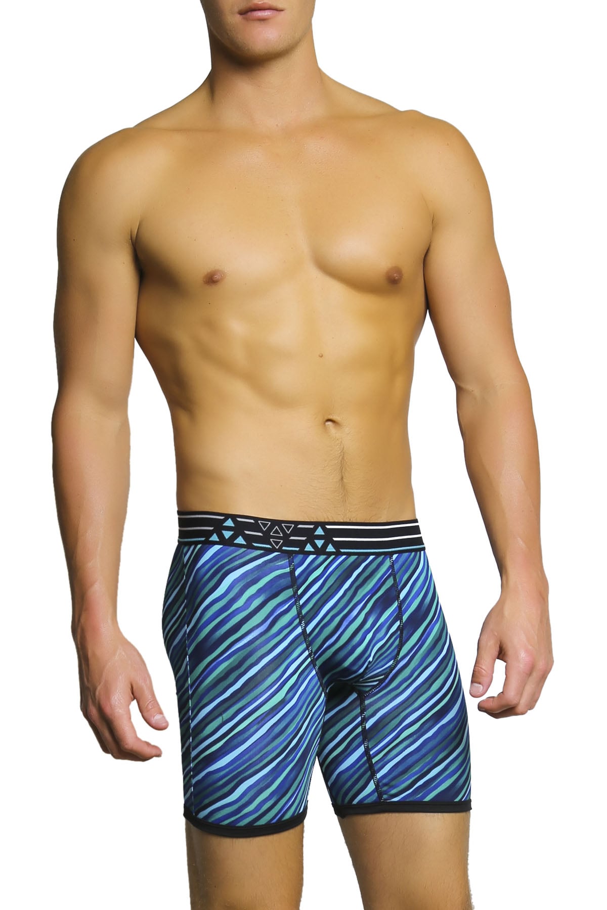 Balanced Tech Green & Blue Performance Boxer Brief