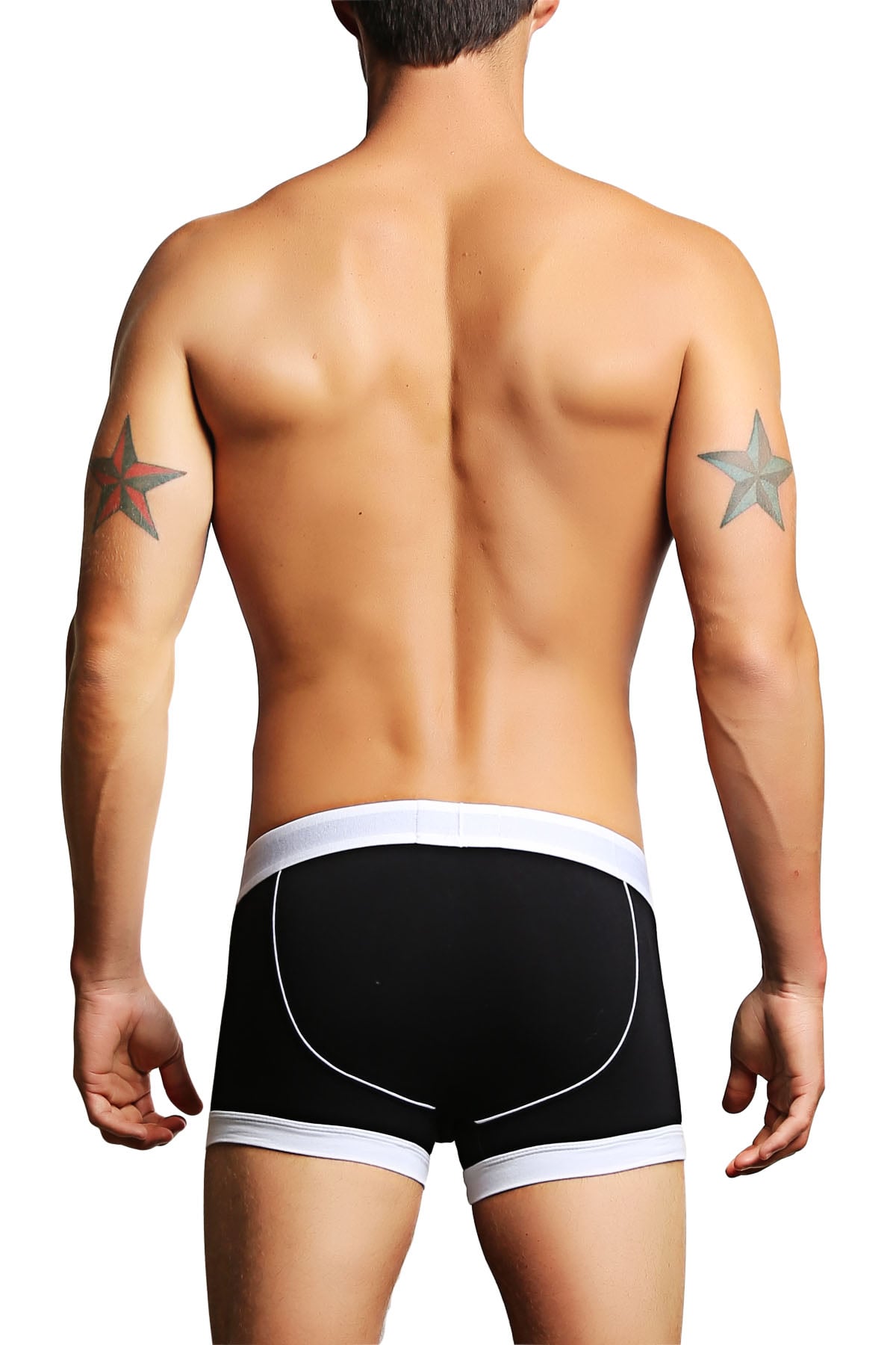 James Tudor Black & White Half Fall Boxer Brief
