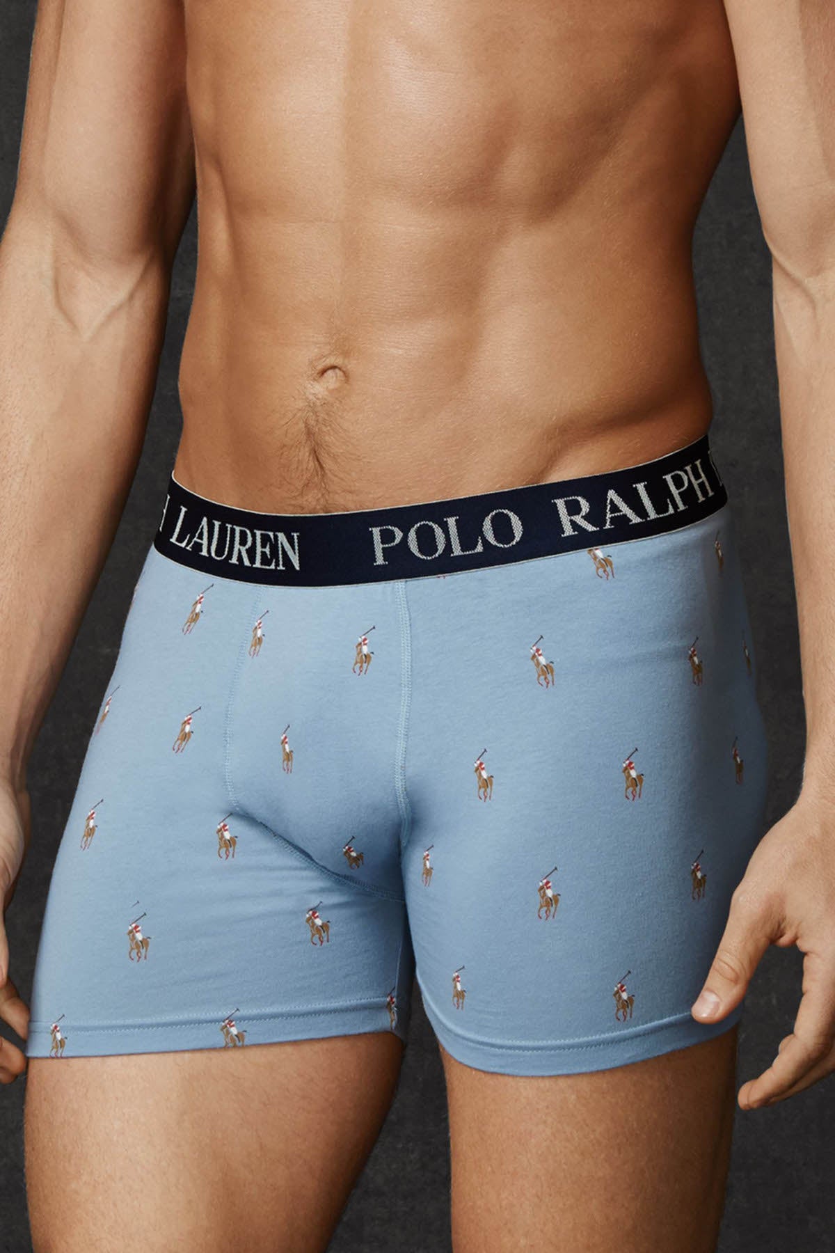 Polo Ralph Lauren Fidelity-Blue Ponies Stretch-Jersey Boxer Brief
