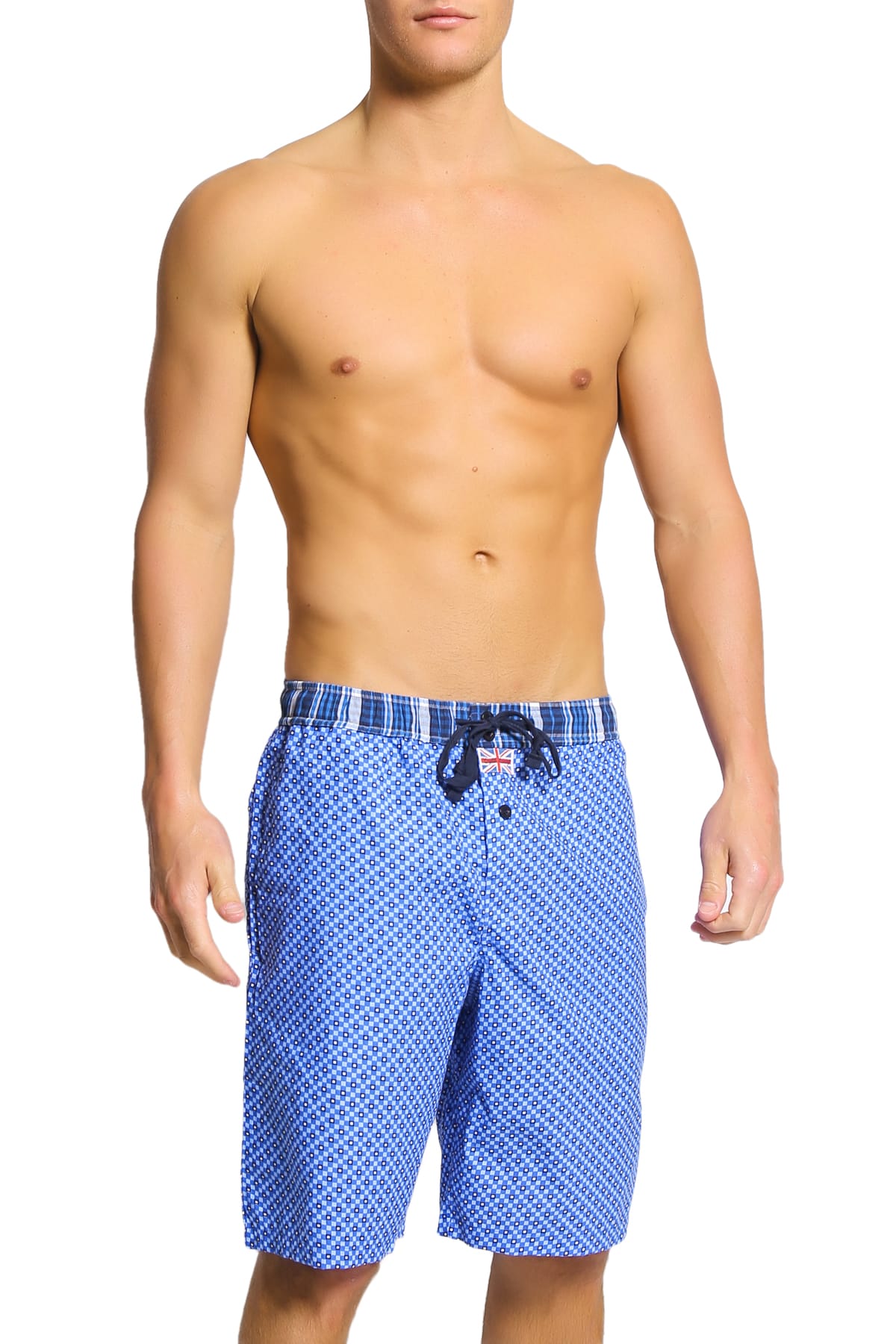 English Laundry Blue Square Drawsting Shorts