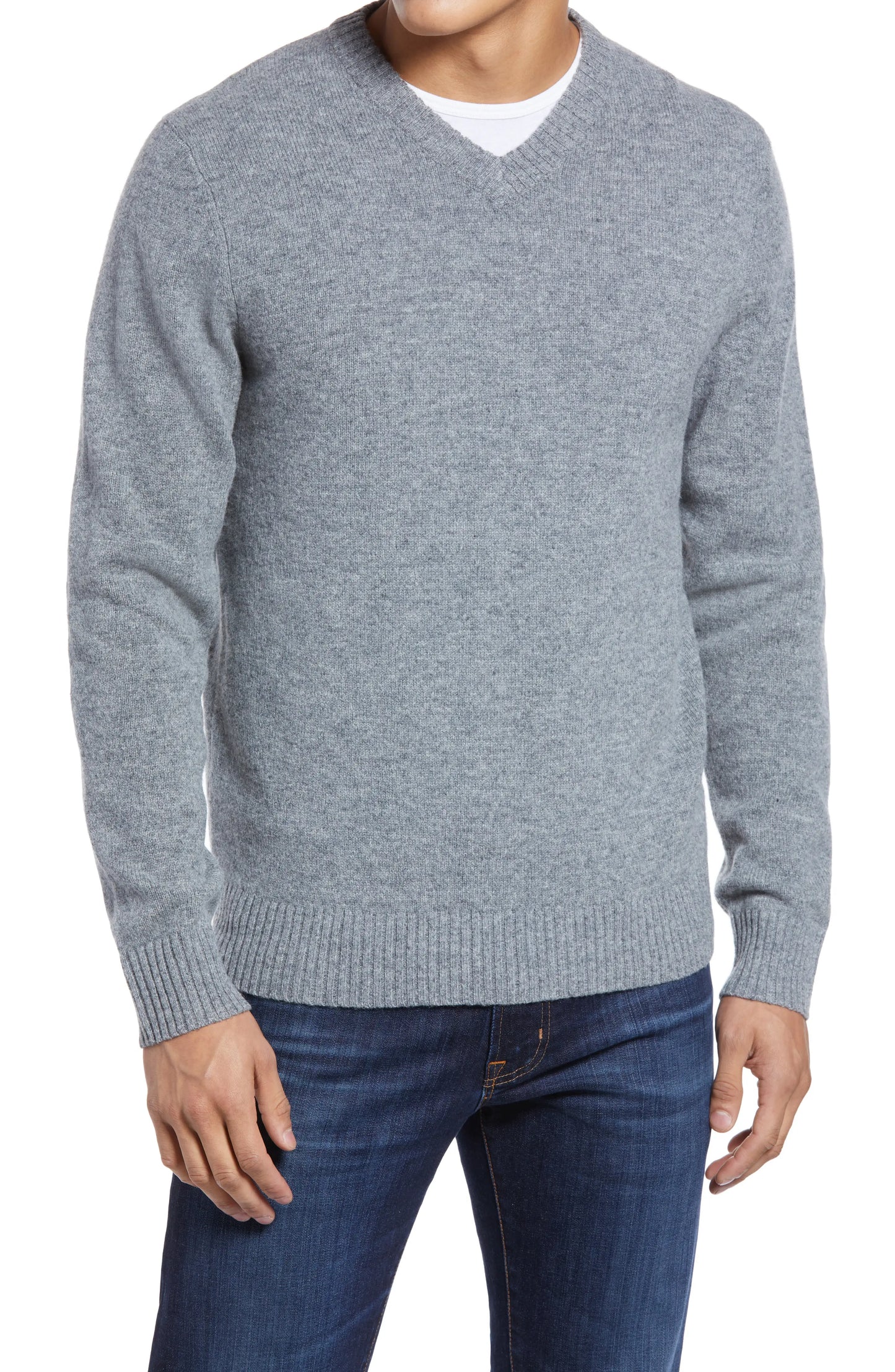 fjallraven Vik Wool V-Neck Sweater Gray