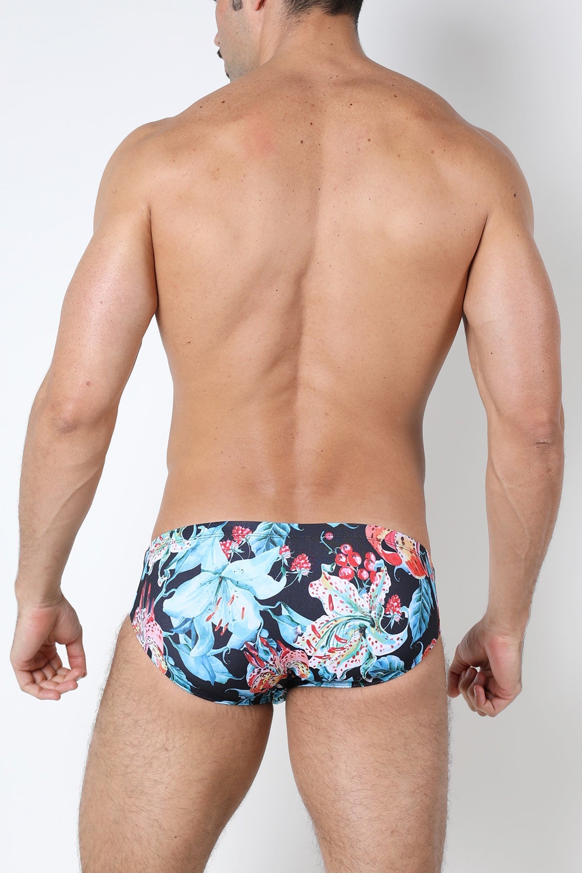 timoteo Black and Blue Lakeshore Low Rise Swim Brief