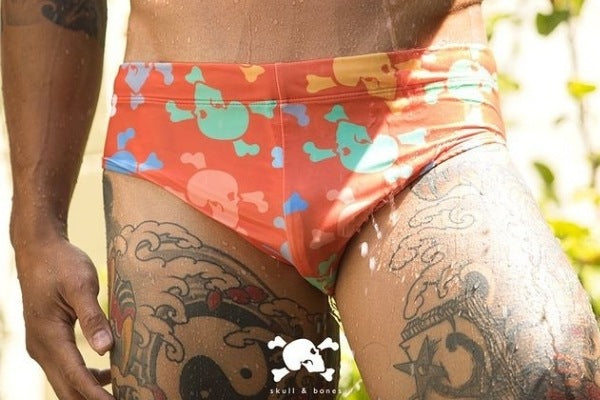Skull & Bones Printed Swim