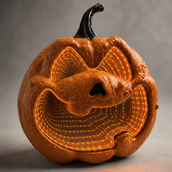 10.9 Inch Orange Pumpkin LED Infinity Mirror thumbnail 3