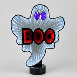 13-Inch Ghost With “BOO” Sign LED Infinity Light thumbnail 1