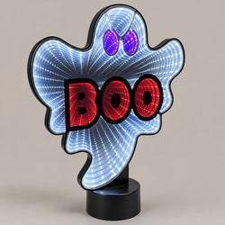 13-Inch Ghost With “BOO” Sign LED Infinity Light thumbnail 3