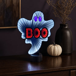 13-Inch Ghost With “BOO” Sign LED Infinity Light thumbnail 4