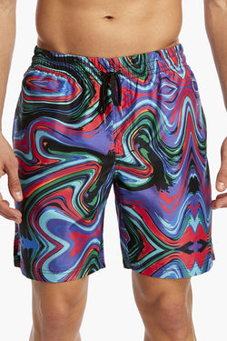 2(X)IST Black Wave Swirl Catalina Swim Short thumbnail 1