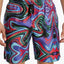 2(X)IST Black Wave Swirl Catalina Swim Short