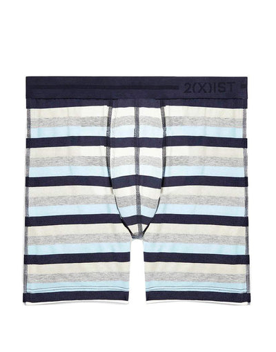 2(X)IST Blue Stripe Premium Pima Boxer Brief