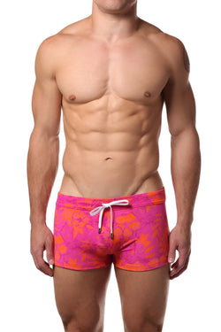 2(X)IST Fuchsia Tie-Dye Floral Swim Trunk thumbnail 1