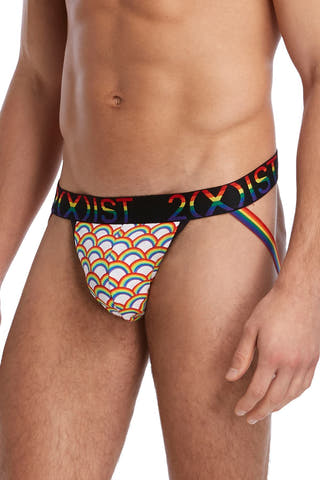 2(X)IST Rainbow Geo Pride Cotton Stretch Jockstrap