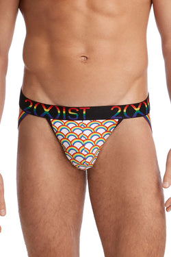 2(X)IST Rainbow Geo Pride Cotton Stretch Jockstrap thumbnail 2