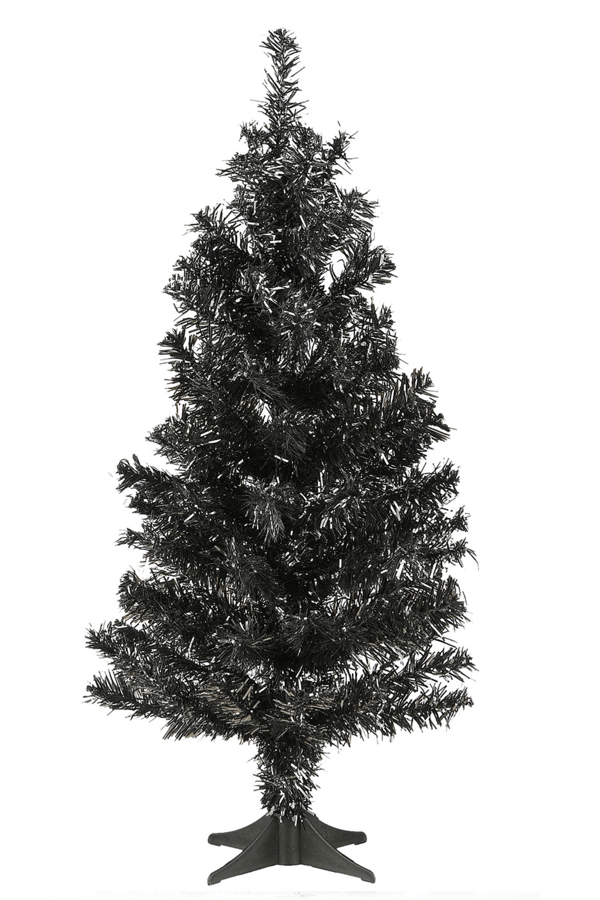 24" Black Tinsel Tree