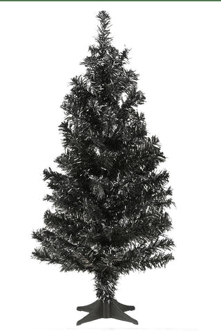 24" Black Tinsel Tree