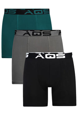 AQS Black/Teal/Grey Boxer Brief 3-Pack thumbnail 2