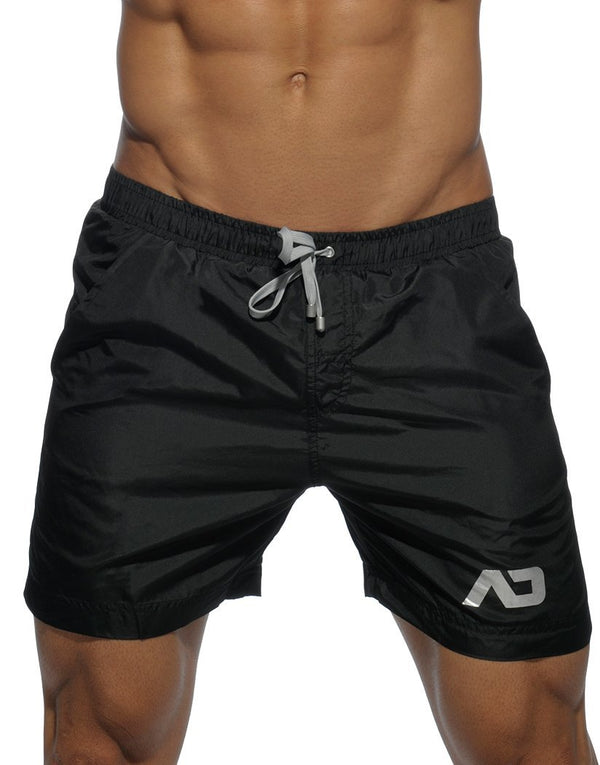 Addicted Black Long Swim Short