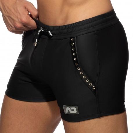 Addicted Black Rub Tape Sports Short
