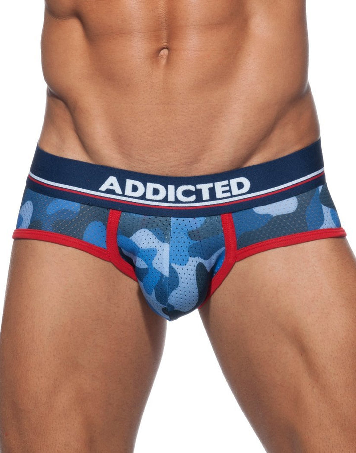Addicted Blue Camo 3-Pack Mesh Push up Briefs