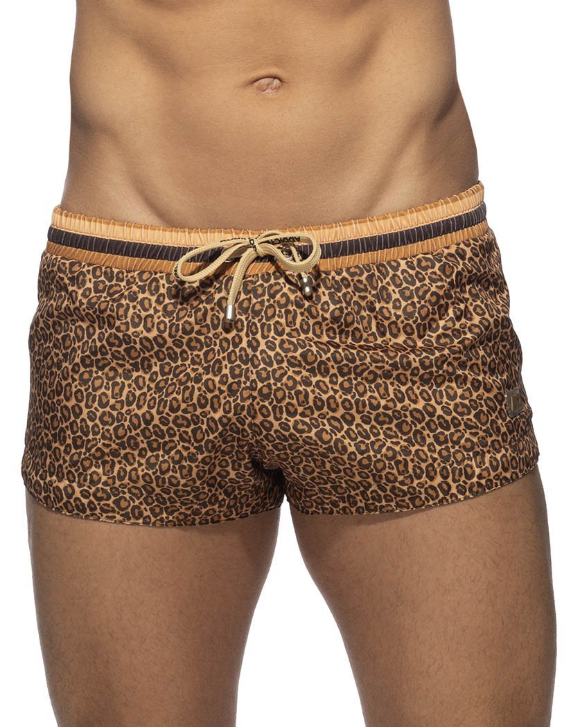 Addicted Leopard Stripes Swim Short