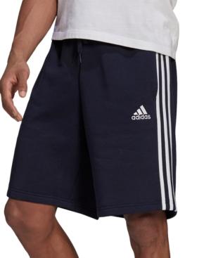 Adidas 3 - Stripes 10 Fleece Shorts - Legend Ink/White