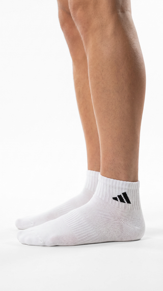 Adidas White Solid Socks - ADI-M6SV