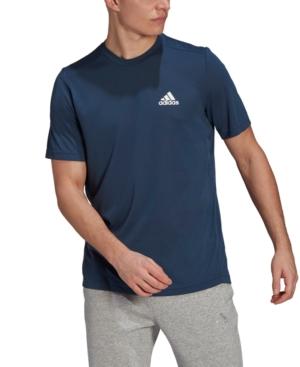 Adidas ’ D2M FR Training Short Sleeve T Shirt Crew Navy Blue/Black X - - Athletic Performance Tops at Academy Sports
