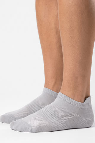 AirFlex Lt Grey Mesh No-Show Performance Socks