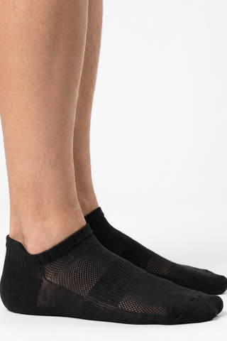 AirFlex Mesh Black No-Show Performance Socks