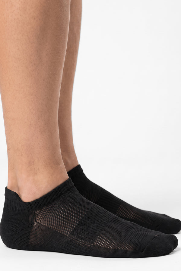 AirFlex Mesh Black No-Show Performance Socks