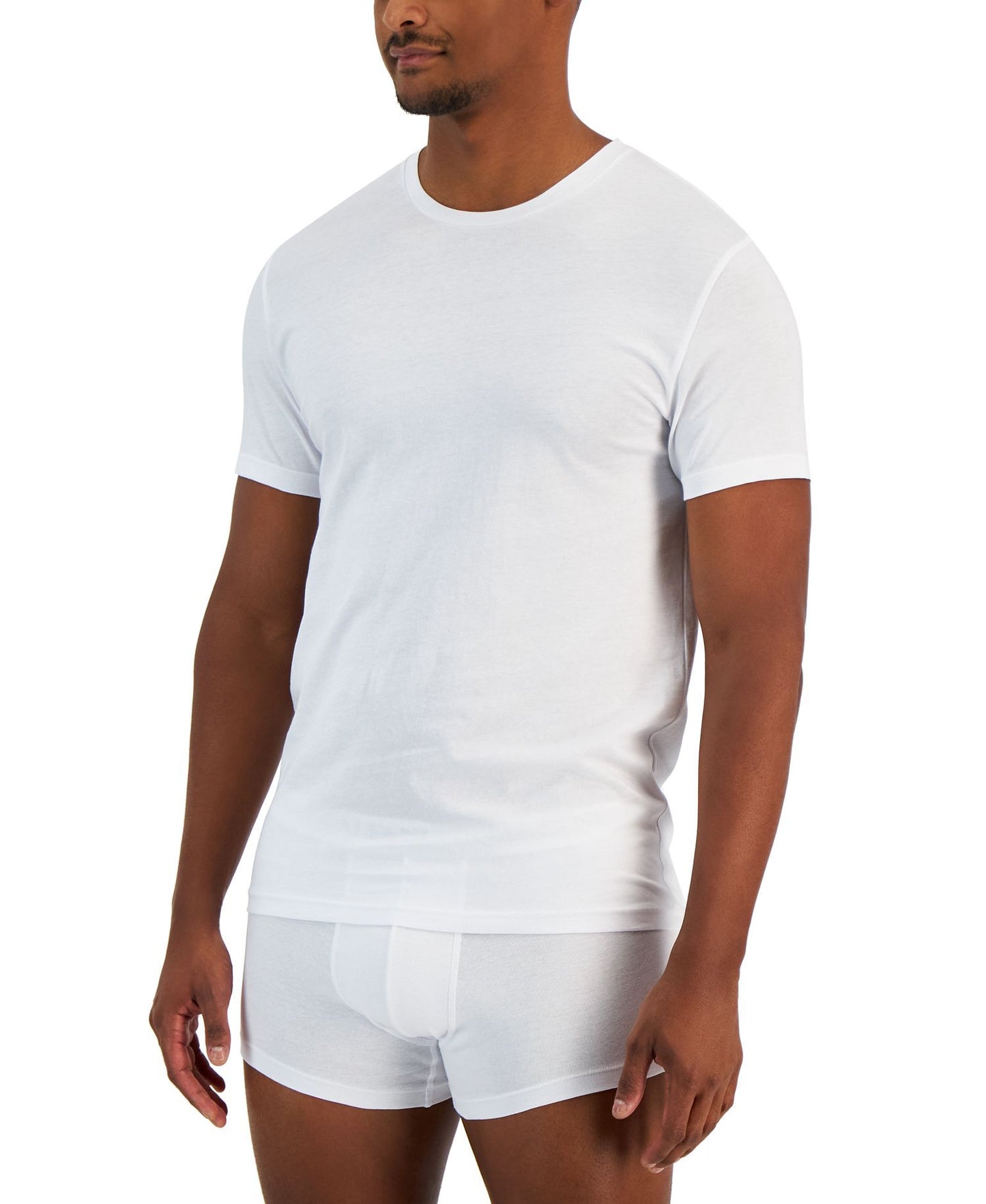 Alfani 4-Pk. Classic-Fit Solid Cotton Undershirts