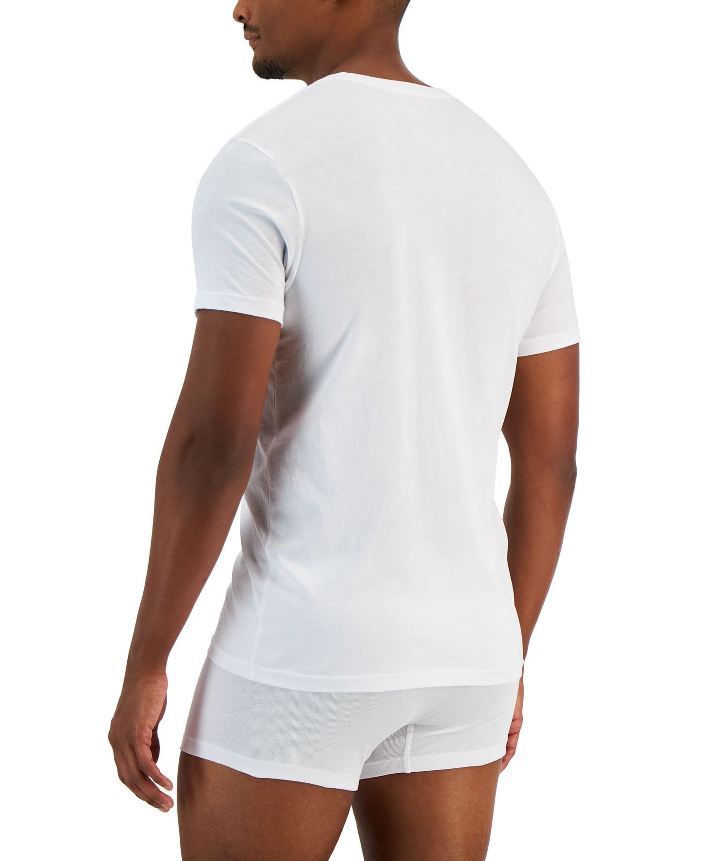 Alfani 4-Pk. Classic-Fit Solid Cotton Undershirts