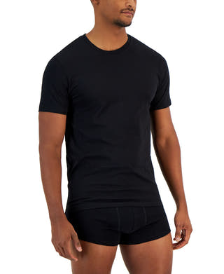 Alfani 4-Pk. Classic-Fit Solid Cotton Undershirts