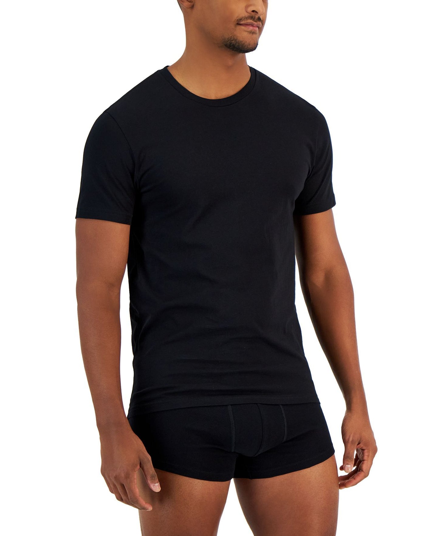 Alfani 4-Pk. Classic-Fit Solid Cotton Undershirts