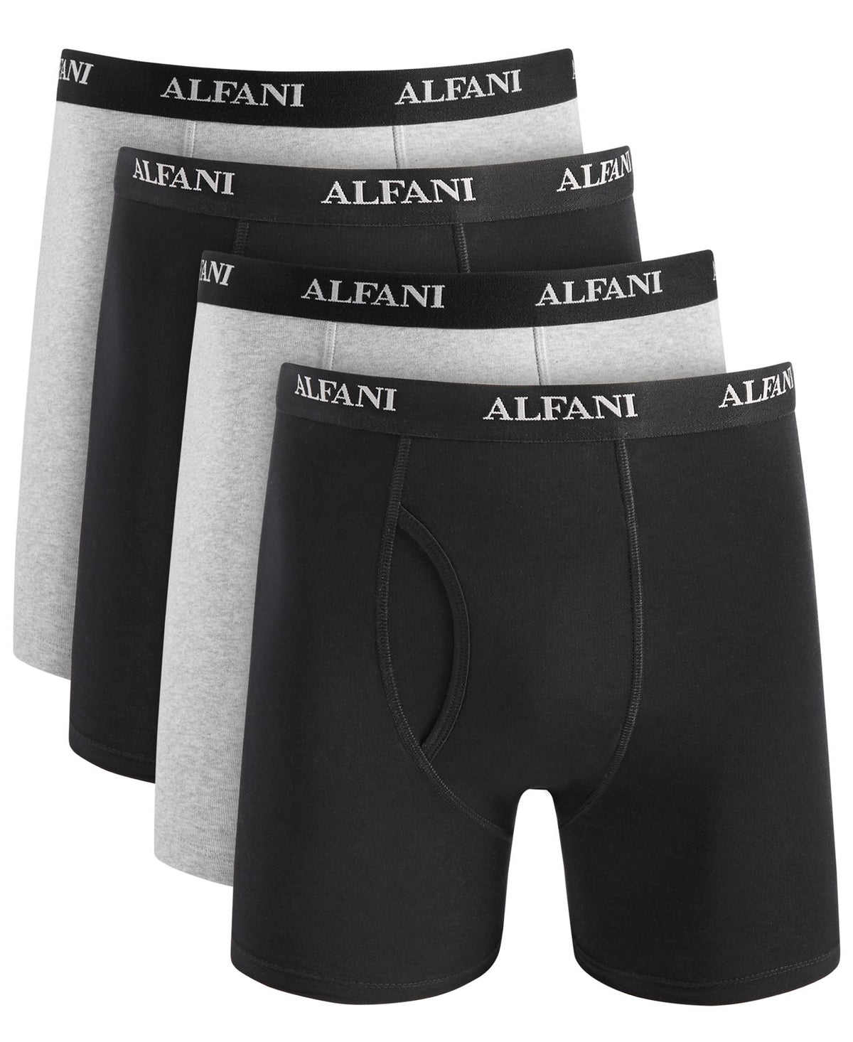 Alfani 4-Pk. Moisture-Wicking Cotton Boxer Briefs