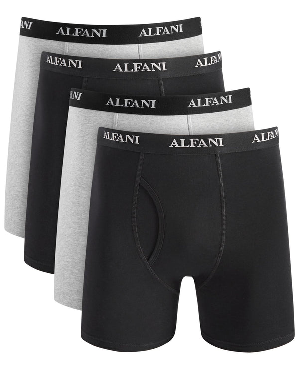 Alfani 4-Pk. Moisture-Wicking Cotton Boxer Briefs