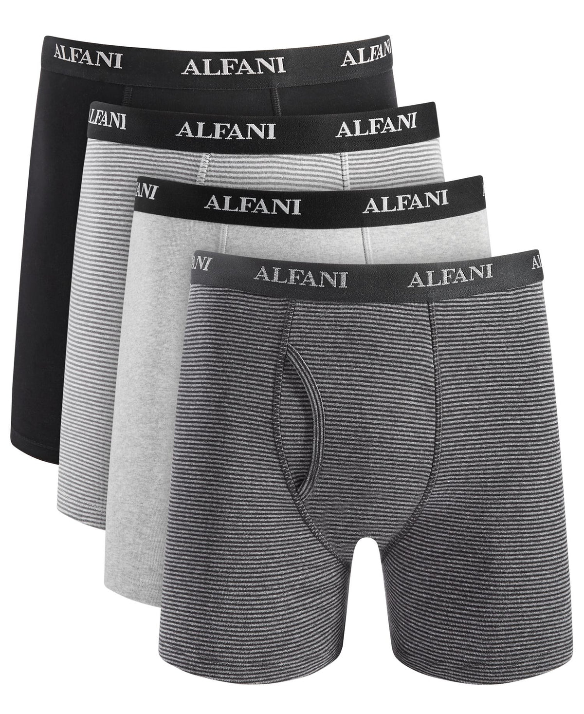 Alfani 4-Pk. Moisture-Wicking Cotton Boxer Briefs