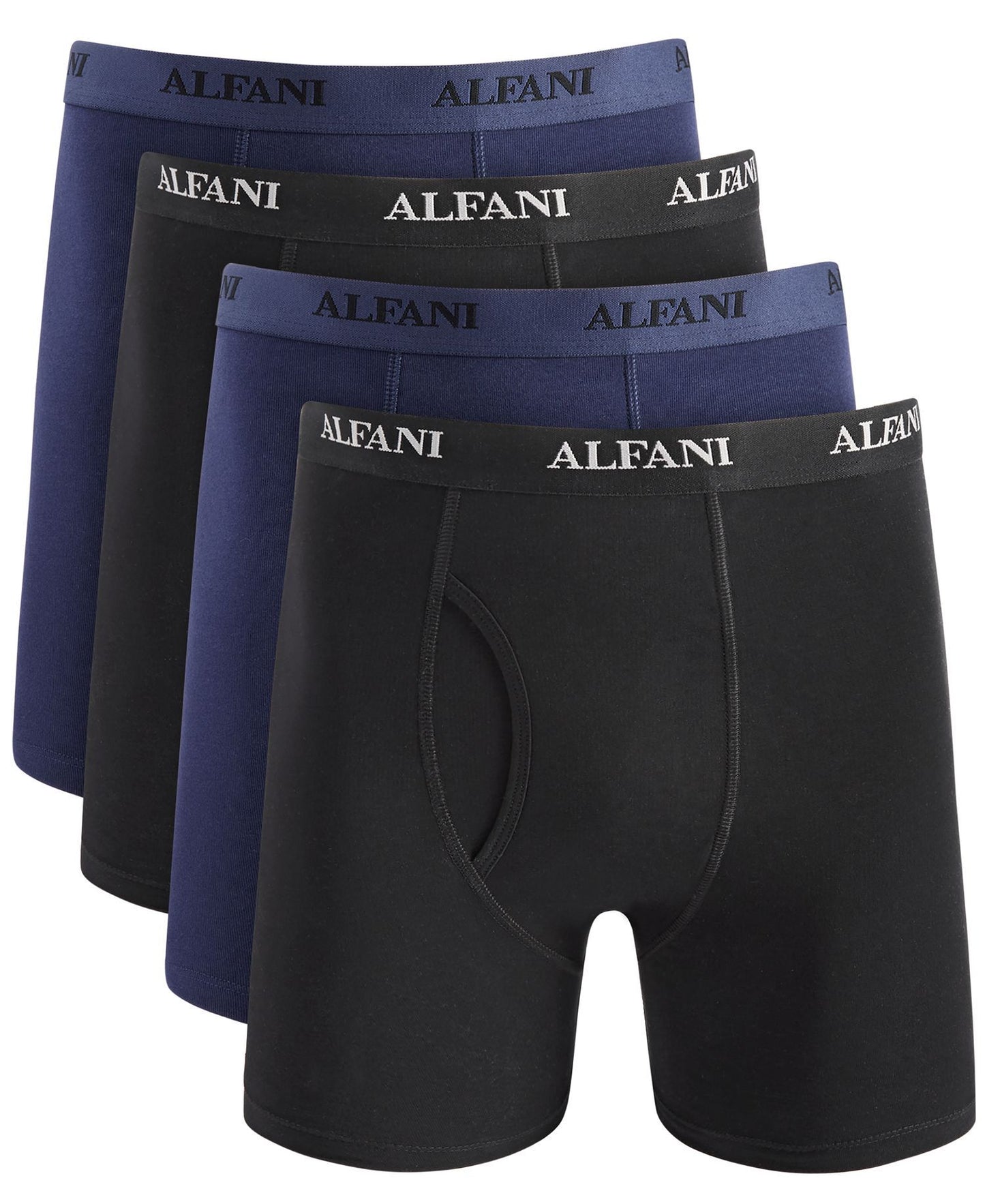 Alfani 4-Pk. Moisture-Wicking Cotton Boxer Briefs