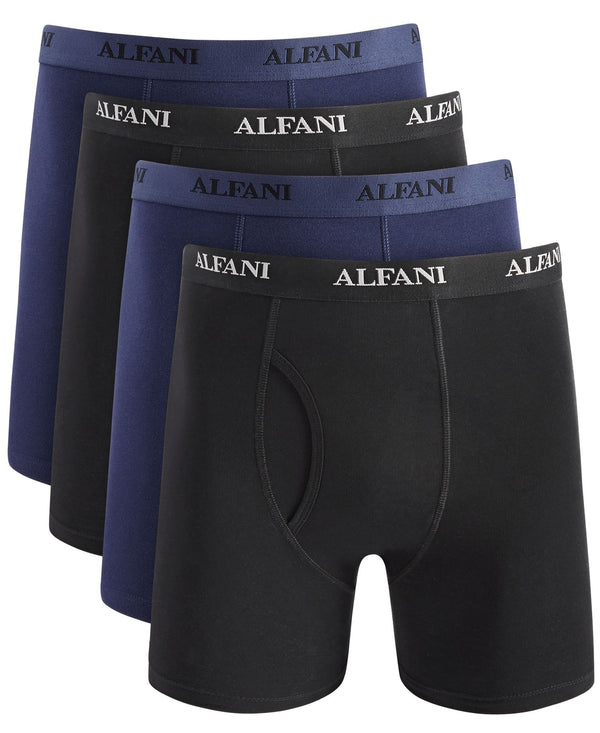 Alfani 4-Pk. Moisture-Wicking Cotton Boxer Briefs