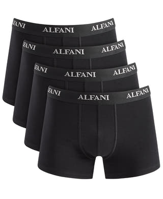 Alfani 4-Pk. Moisture-Wicking Cotton Trunks