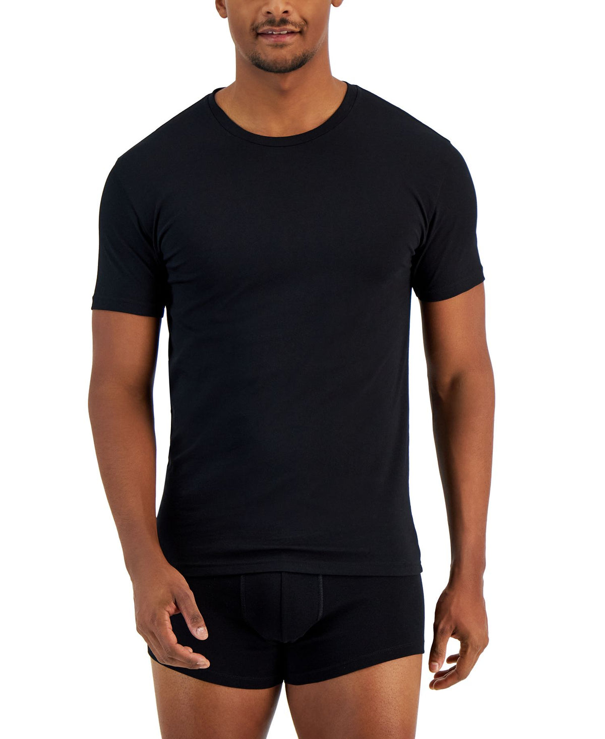 Alfani 4-Pk. Slim-Fit Solid Cotton Undershirts